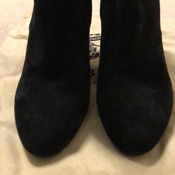 Burberry Black Suede Heritage Lock Booties - Picture 3 of 7
